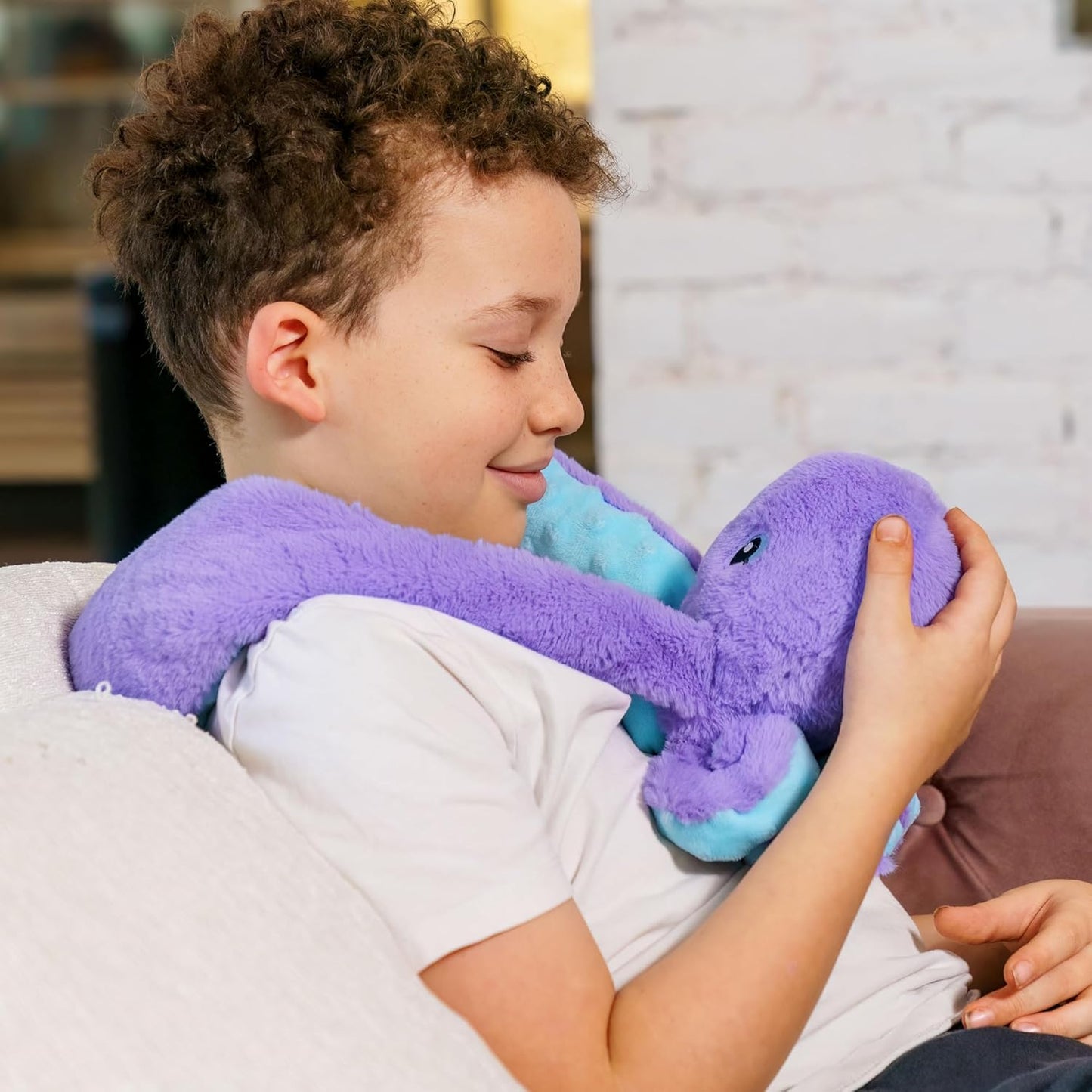 HUGIMALS Hugarounds Sidney the Sea Turtle 2.5 lb Microwaveable & Freezable Weighted Plush Neck & Shoulder Wrap | Soothing, Comforting Hugs for Self-Care & Relaxation | Unscented for Ages 2+