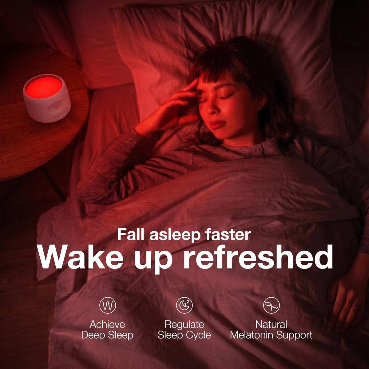 Helight Red Light Therapy Sleep Device – 630nm Pure Red Light Lamp Sleep Aid to Support Deep Relaxation – Rest Lamp Backed by Science for Adults & Kids Bedrooms