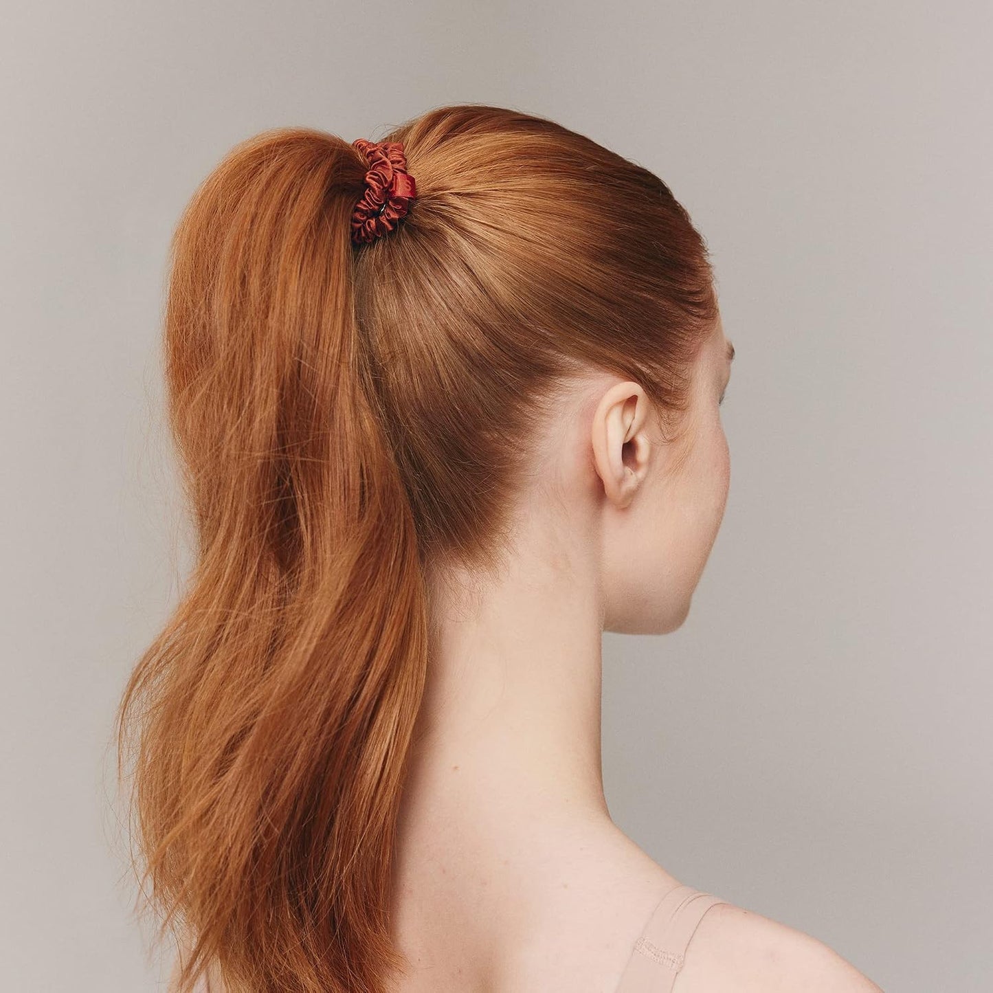 Slip Silk Hair Ties — Skinny Silk Black Scrunchies, No Damage, No Crease, Anti-Breakage |100% Mulberry Silk | All Hair Types | Made with Proprietary Slipsilk™ | Set of 4