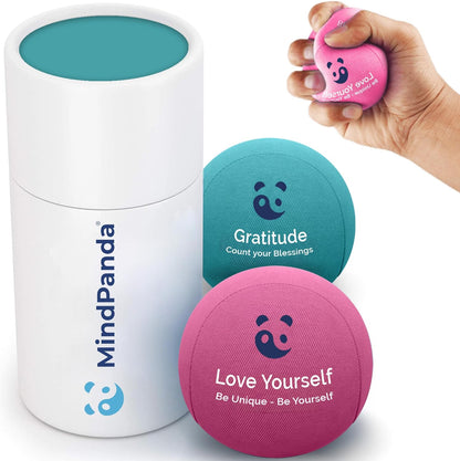 Mind & Body Stress Balls for Adults - Multi-Density Squeeze Balls for Hand Therapy & Grip Strengthening - Stress & Anxiety Relief - Choose 3-Ball (Soft, Medium & Hard) or 2-Ball (Soft & Hard) Sets