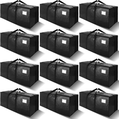 VELVETSURE Heavy Duty Extra Large Moving Bags W/Backpack Straps - Strong Handles & Zippers, Storage Totes For Space Saving, Fold Flat, Alternative to Box and Bin (Set of 6, Multicolor)