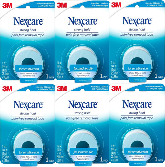 Nexcare Strong Yet Pain Free Tape, Tears Easily, For Sensitive Skin, 1 Roll
