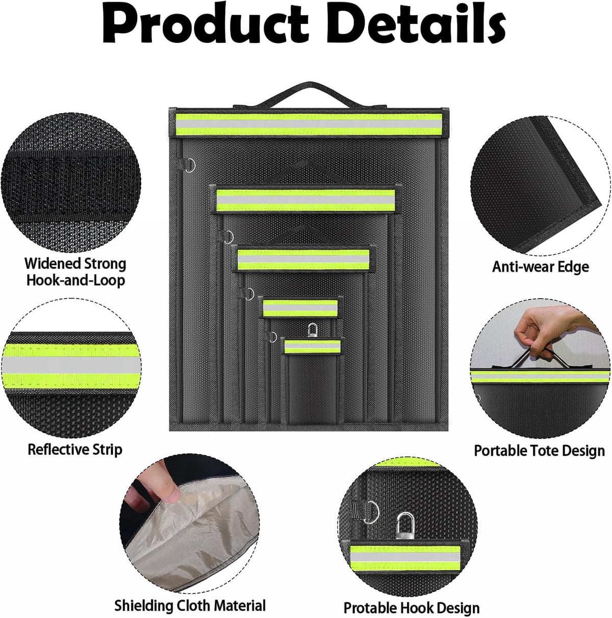 Military Grade Faraday Bag for Phone & Key Fob with Strap, Signal Blocking