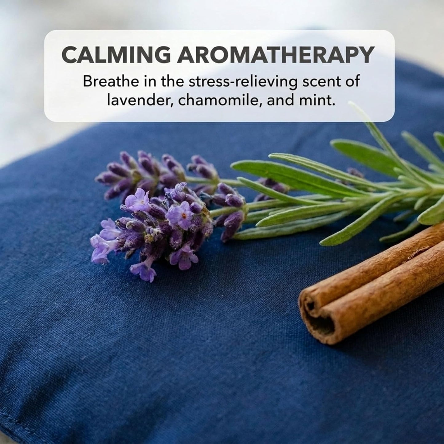 Nature's Approach Basic Herb Pack Rice Heating Pad Microwavable Reusable Heat Pack with Herbal Aromatherapy Fill, Freezer and Microwave Safe for Hot and Cold Therapy, Celestial Indigo