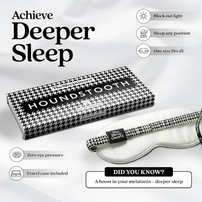 TheSleepGuard Pure Silk Sleep Mask [100% 6A Mulberry Silk, 22 Momme] Light Blocking Travel Essentials. Eye Masks for Sleeping. Black Oeko-Tex Blindfold. Eye Covers for Men & Women
