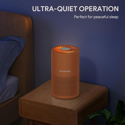 FULMINARE Air Purifiers for Home Bedroom H13 HEPA Air Purifier, 3 Speeds, Timer, 24dB, Small Mini Air Purifier with Night Light, Sage Green