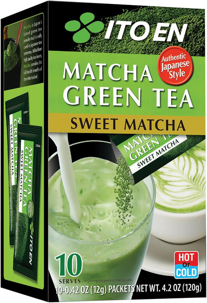 Ito En Matcha Green Tea, Sweet Powder, 17.5 Ounce (Pack of 1), Sweetened Green Tea Powder