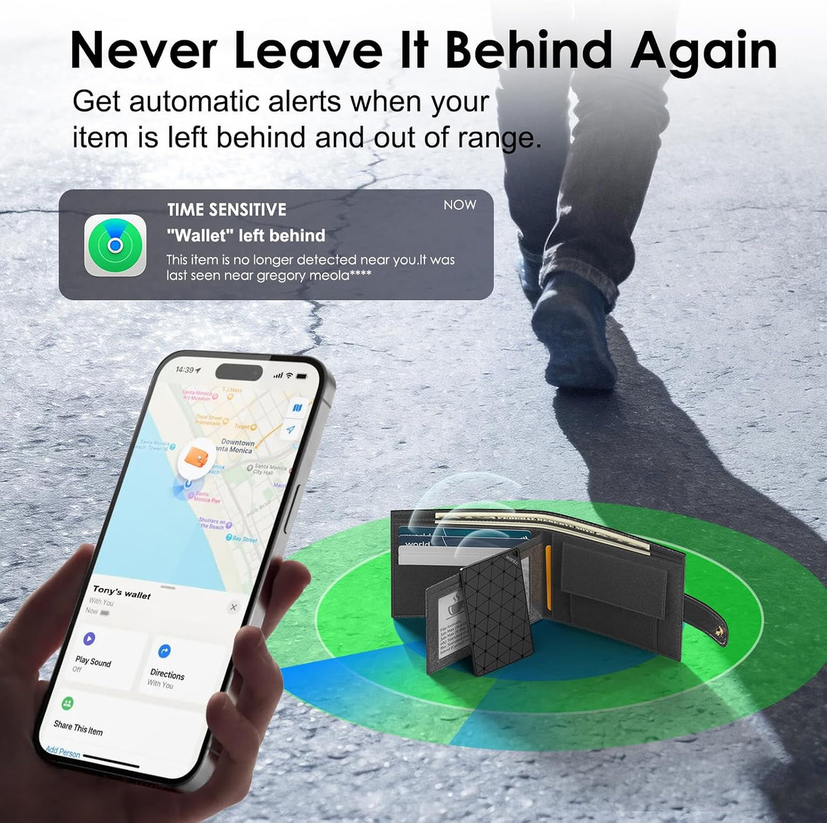 Wallet Tracker for Apple Find My, [Apple MFi Certified], iOS Only
