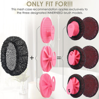 INNERNEED Food-Grade Soft Silicone Body Scrubber Shower Brush Handheld Cleansing Skin Brush, Gentle Exfoliating and Lather Well (Dark Green)