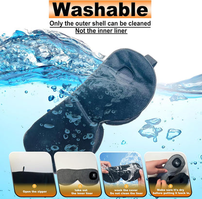 Cordless Heated Eye Mask Rechargeable Warm Compress for Sleep Travel