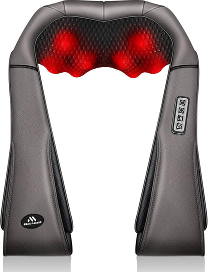 MagicMakers Fathers Day Dad Gifts, Shiatsu Neck Massager with Heat for Pain Relief Deep Tissue – Christmas Gift for Women, Men, Mom, Dad, Her, Him– Amazing Back & Shoulder Relief from Daughter or Son