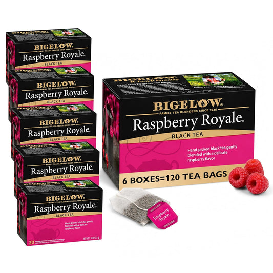 Bigelow Tea Raspberry Royale Black Tea Bags, 20 Count (Pack of 6)