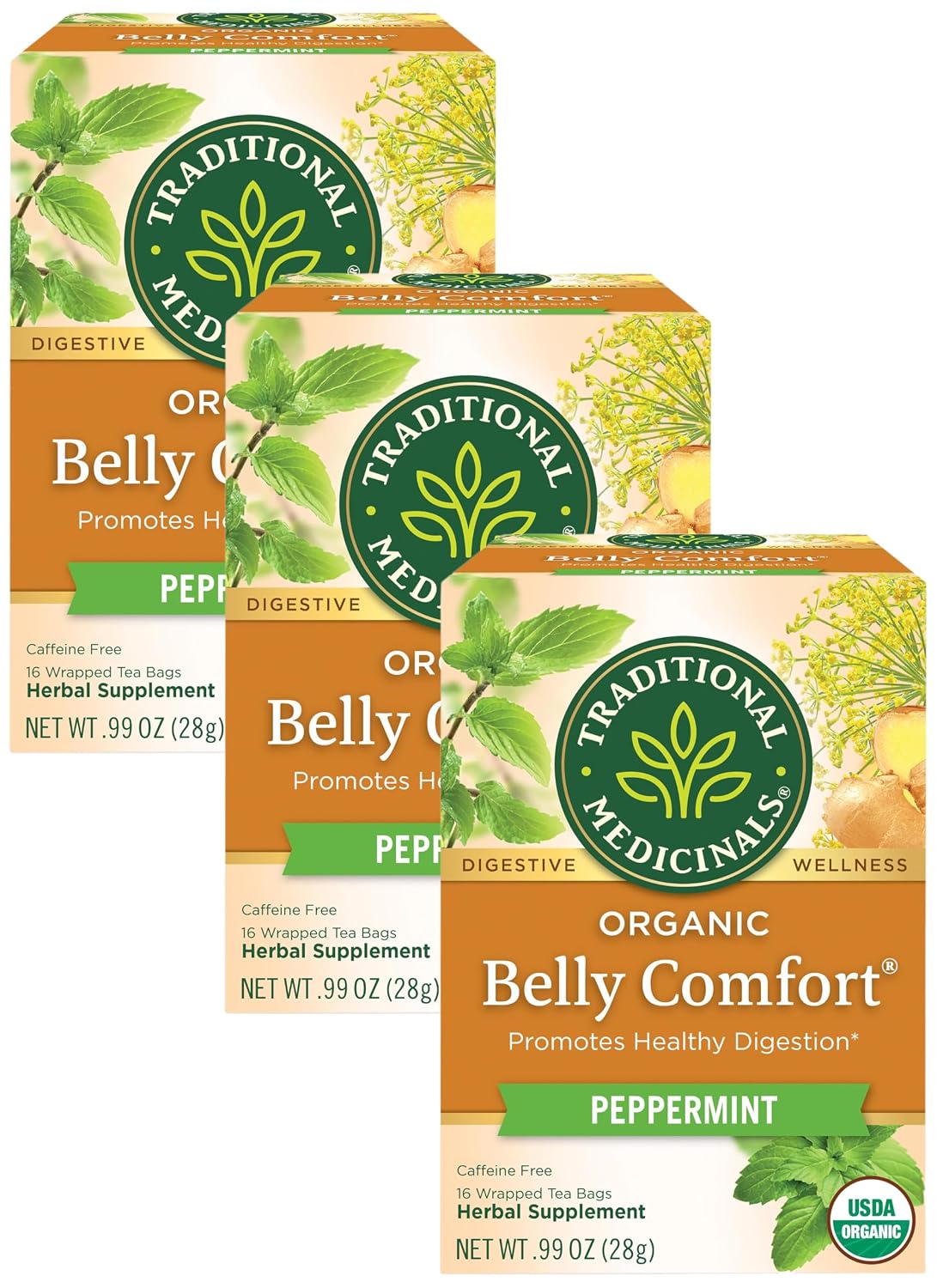 Traditional Medicinals Organic Lemon Ginger Tea, 1.13 Oz, 16 Count