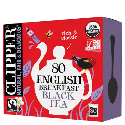 Clipper Tea, Organic English Breakfast Tea, 80 Tea Bags