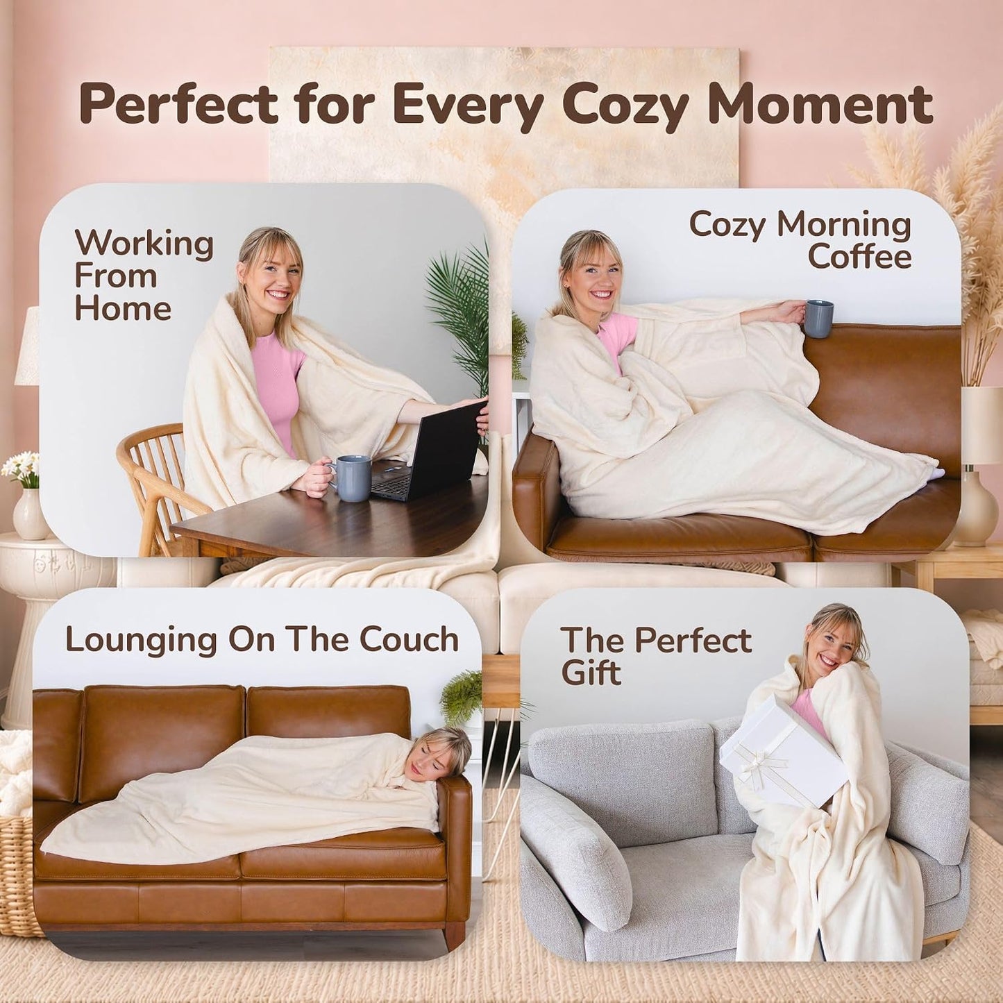 Super Blanky Wearable Blankets for Women & Men, Graduation Day Gift for Her, Cozy Gifts for Women, Wife Birthday Gifts Ideas