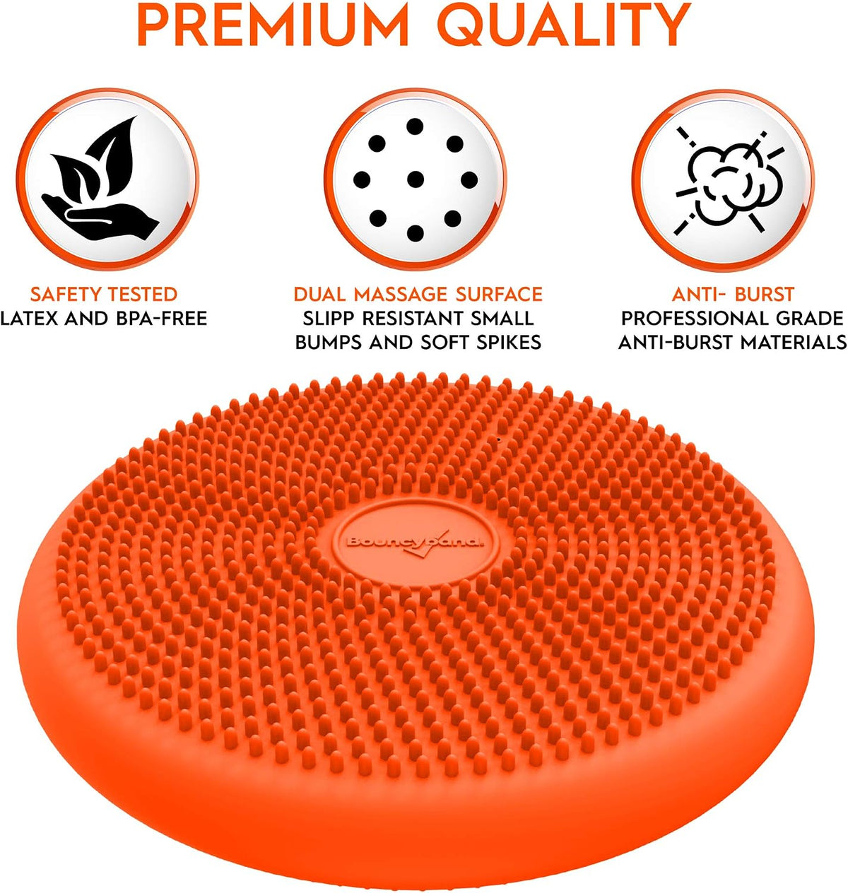Bouncyband – Wiggle Seat – Purple, 13” D – Large Sensory Cushion for Kids