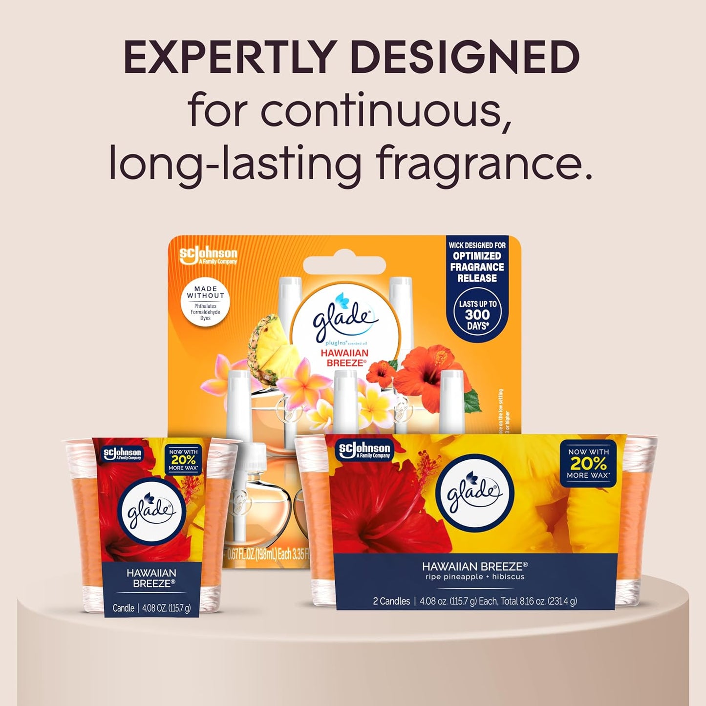 Glade 1-Wick Scented Candle Jar, Clean Linen, Air Freshener Infused with Essential Oils, 4.08 Oz, 2 Count