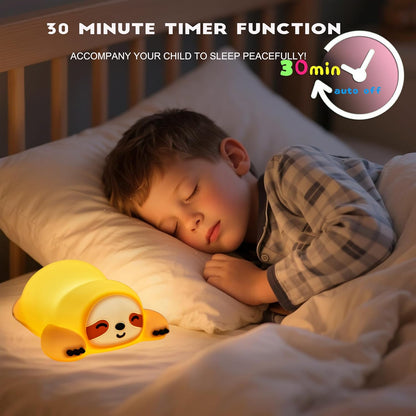 Sloth Gifts for Kids, Squishy Sloth NightLight,Silicone Animal Nursery Lamp