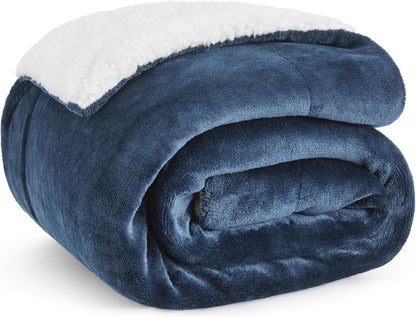Bedsure GentleSoft Sherpa Fleece Throw Blanket for Couch, Non-Heated, Thick & Warm Cozy Blanket for Winter, Soft Fuzzy Plush Throw Gifts for Women and Men, Grey, 50x60 Inches