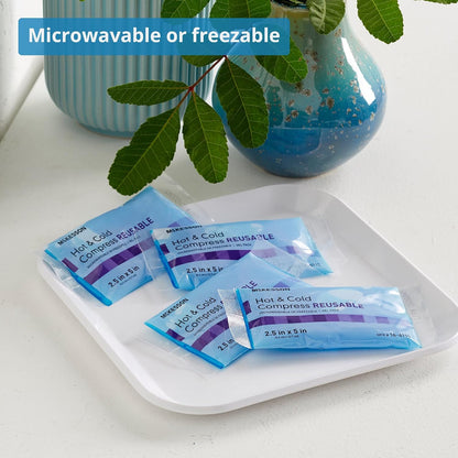 McKesson Cold and Hot Compress Reusable [24 Pack] Gel Ice Hot Packs for Injuries, 6.75 in x 10.5 in