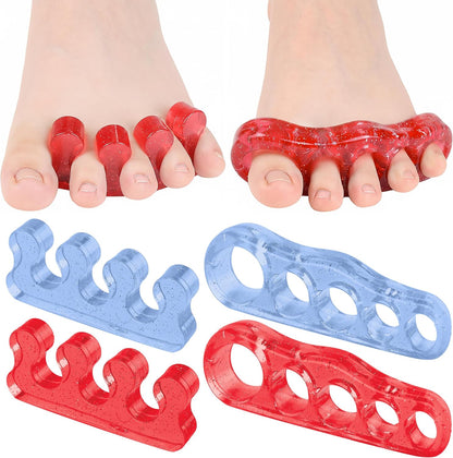 DR. JK- ToePal Gel Toe Separator, 2 Pairs, Toe Spacers, Toe Straightener, Hammer Toe Straightener, Toe Spreader, Toe Stretcher, Toe Corrector for Women and Men, Bunion Corrector