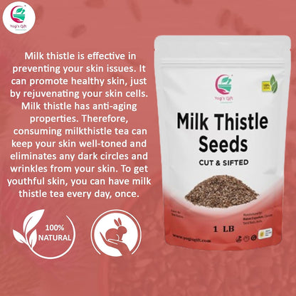 Milk Thistle Seeds 1 LB (Whole) | Whole Milk Thistle For Tea | By Yogi's Gift®