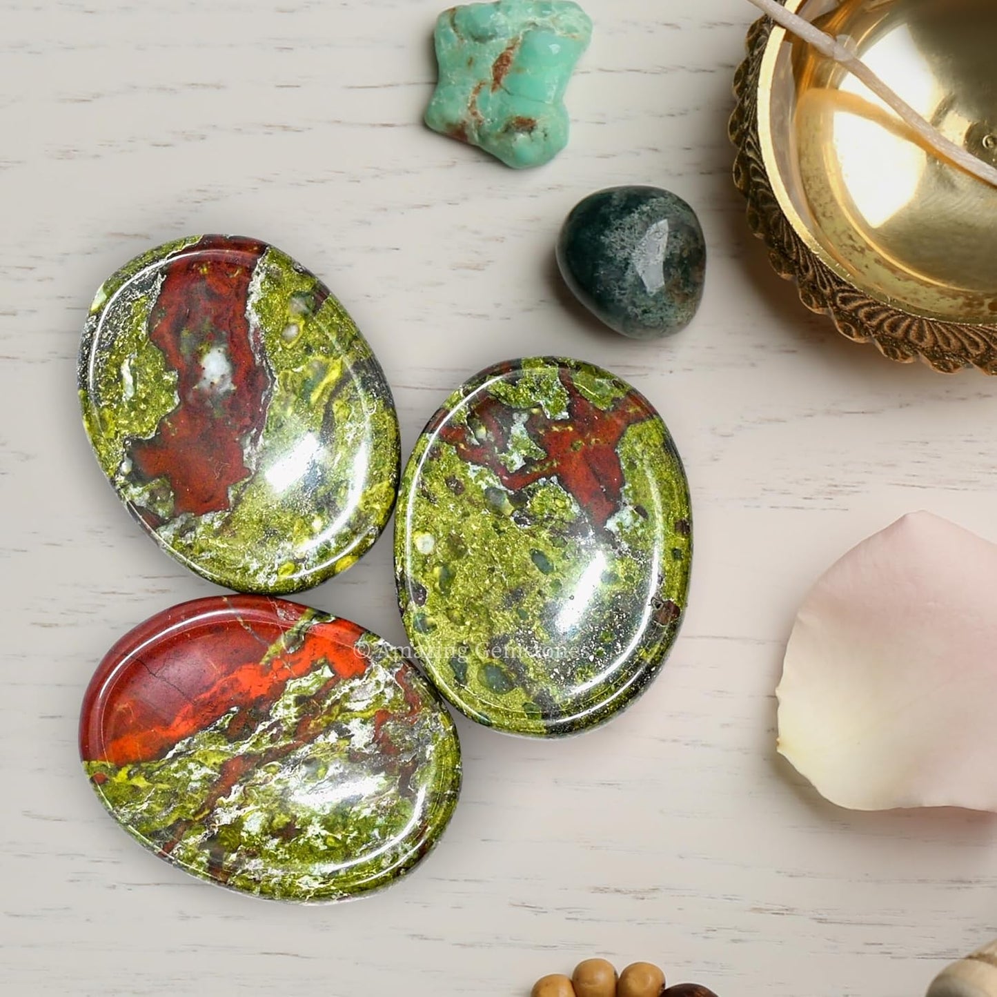 Amazing Gemstone Labradorite Thumb Worry Stone, Anxiety Stone, Healing Crystals - Piedra Crystal Fidget for Gift, Meditation, Calming, Relaxation, Stress Relief - Colors A
