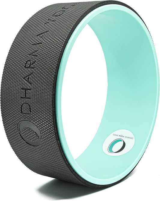 Dharma Yoga Wheel Basic - Spine Roller and Back Ring, Stretches Ligaments, Muscles with Foam Padding for Deeper Poses | Yogic Stretching and Alignment with Circle Design