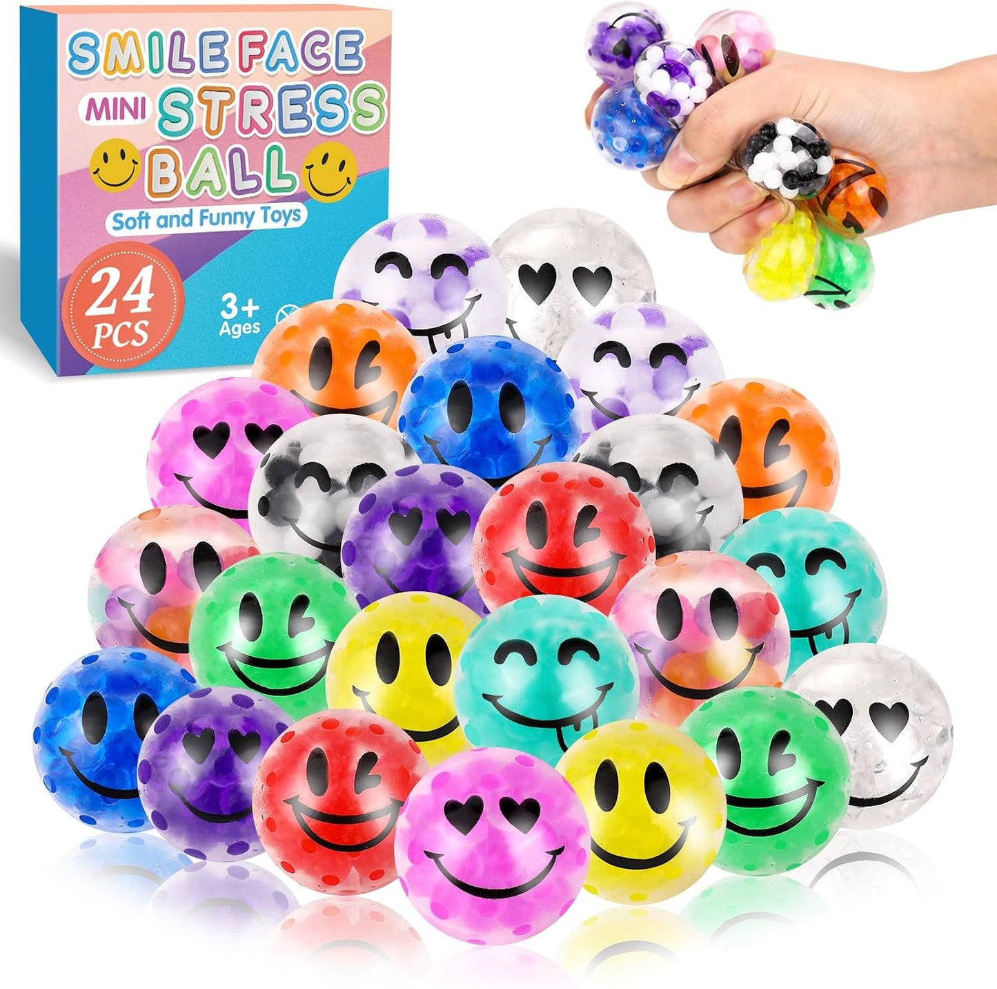 VESPRO 12 Pack Fidget Stress Balls for Adults, Cute Octopus Stress Sensory Stress Ball, Bulk Squishy Squeeze Ball Toys Set for Classroom Prizes and Birthday Party Favors