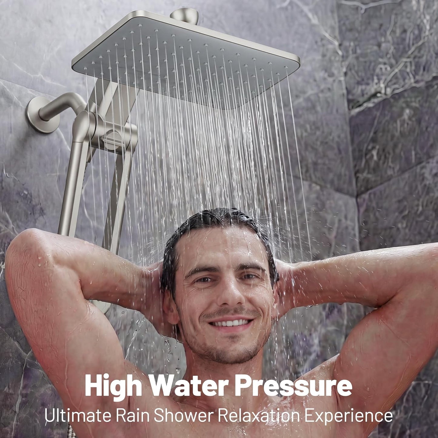 Dual Filtered Rainfall Handheld Showerhead Spray Combo with 7 Modes
