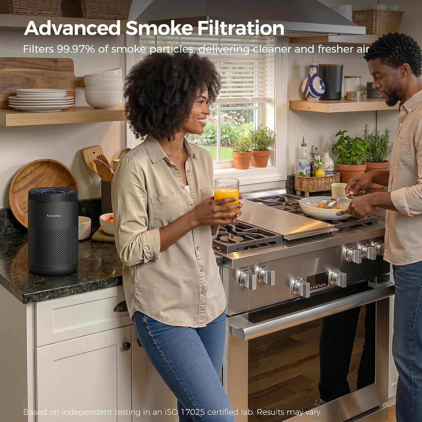Purivortex Air Purifier for Bedroom, HEPA Air Purifier for Smoke, Dust, Pollen, Pet Dander, Odor & Hair, Quiet Portable Air Cleaner with Sleep Mode, Covers Up to 540 Sq Ft, AC300 Pro White