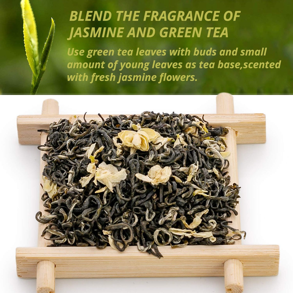 Oriarm Bi Tan Piao Xue Jasmine Green Tea 250g - Chinese Green Jasmine Tea Loose Leaf - Yuqian 3rd Grade