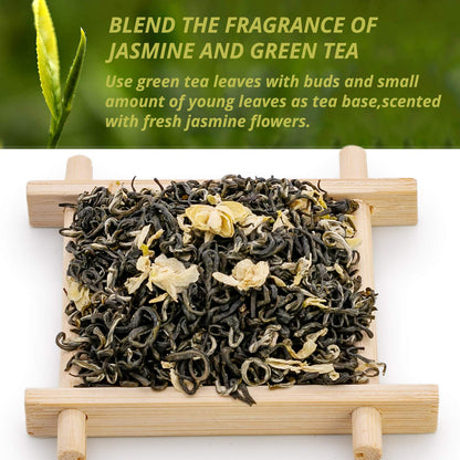 Oriarm Bi Tan Piao Xue Jasmine Green Tea 250g - Chinese Green Jasmine Tea Loose Leaf - Yuqian 3rd Grade
