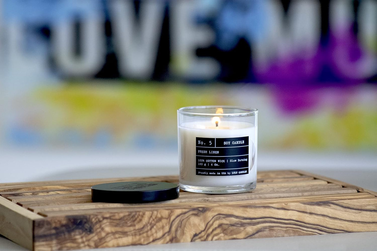 Lulu Candles | Jasmine, Oud & Sandalwood | Luxury Scented Soy Jar Candle | Hand Poured in The USA | Highly Scented & Long Lasting (9 Oz.)