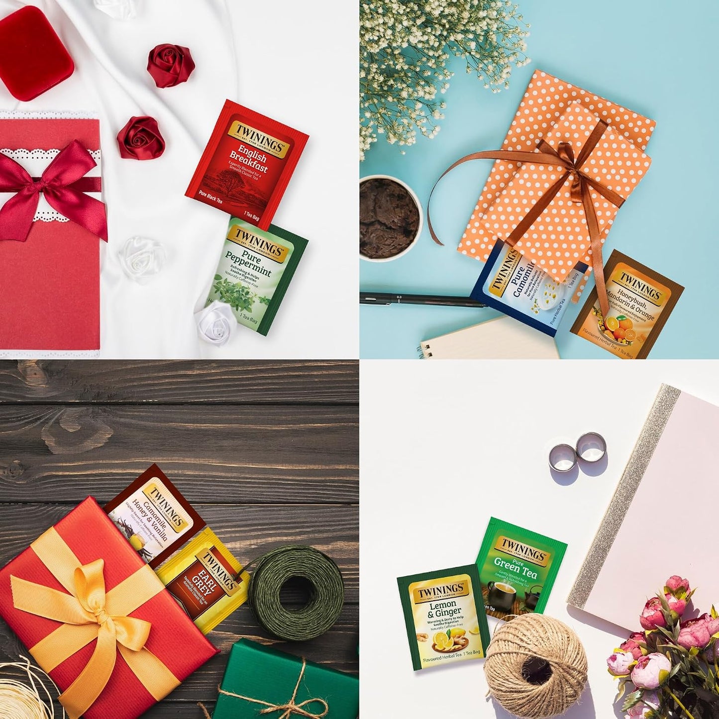 Twinings 48 Tea Bags Herbal Variety Pack – 12 Herbal Flavors, Caffeine-Free, Individually Wrapped, Perfect Tea for Any Occasion