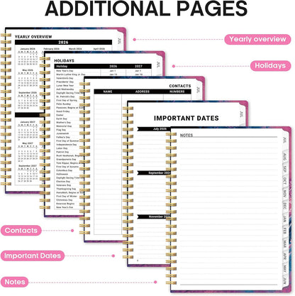 Planner 2026-2027, Jul 2026-Jun 2027 Academic Monthly & Weekly Planner - Colors B