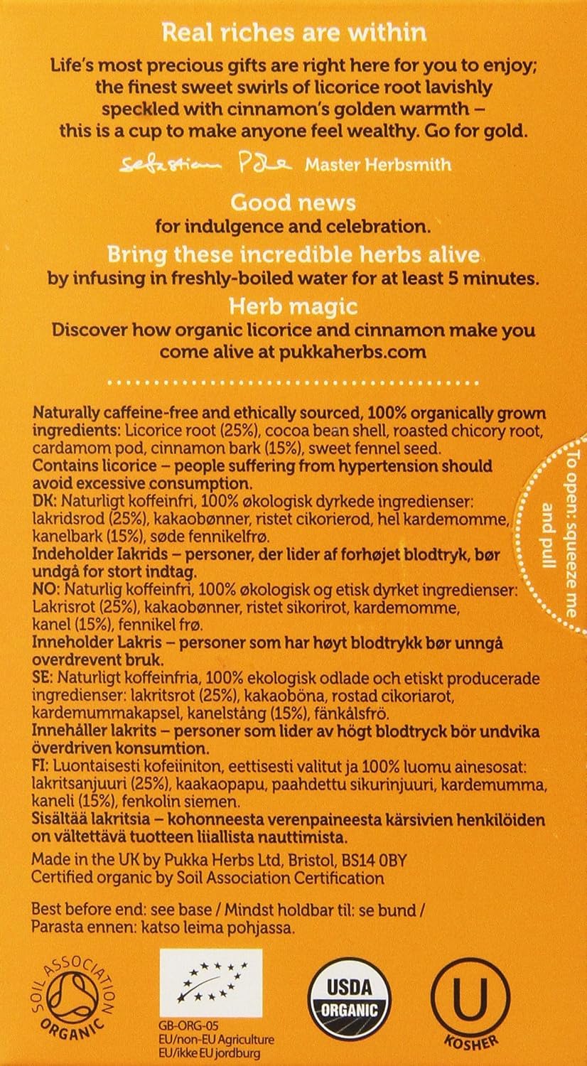 Pukka Herbal Teas Licorice and Cinnamon - 20 Bags, 20 Count