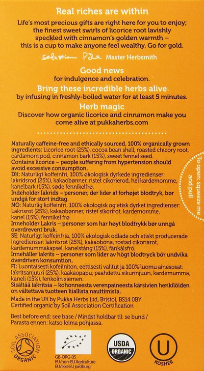 Pukka Herbal Teas Licorice and Cinnamon - 20 Bags, 20 Count