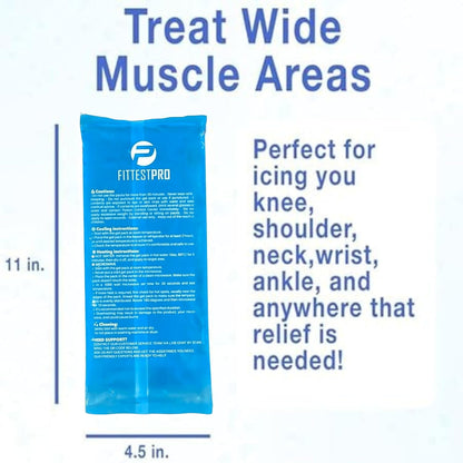 Fittest Pro Knee Ice Pack Wrap for Pain Relief, Reusable Hot and Cold Therapy Wrap for Swelling, Recovery, and Therapy for Arthritis, Meniscus Tear and ACL