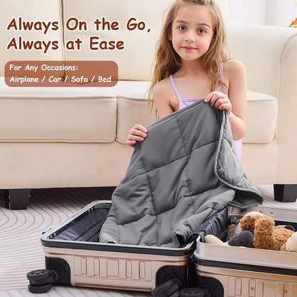 yescool Weighted Lap Pad 2 Pounds Weighted Lap Blanket, Space Plane Small Weighted Blanket, Weighted Throw Blanket Gifts for Travel Indoor Outdoor, 20"x30"