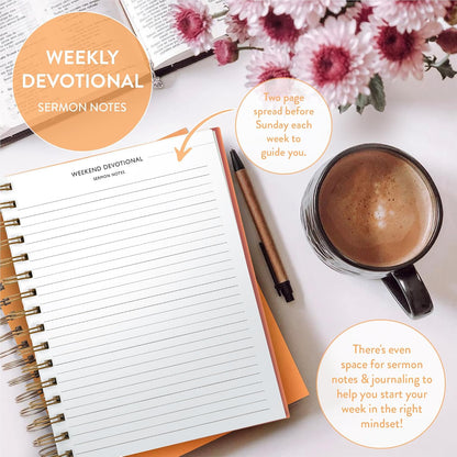 Christian Planner 2026 Daily Planner - Faith Based Monthly and Weekly Planner, Vision Board, and Habit Tracker - 2026 Calendar, Personal Organizer and Devotional Journal (Spiral, Pine)