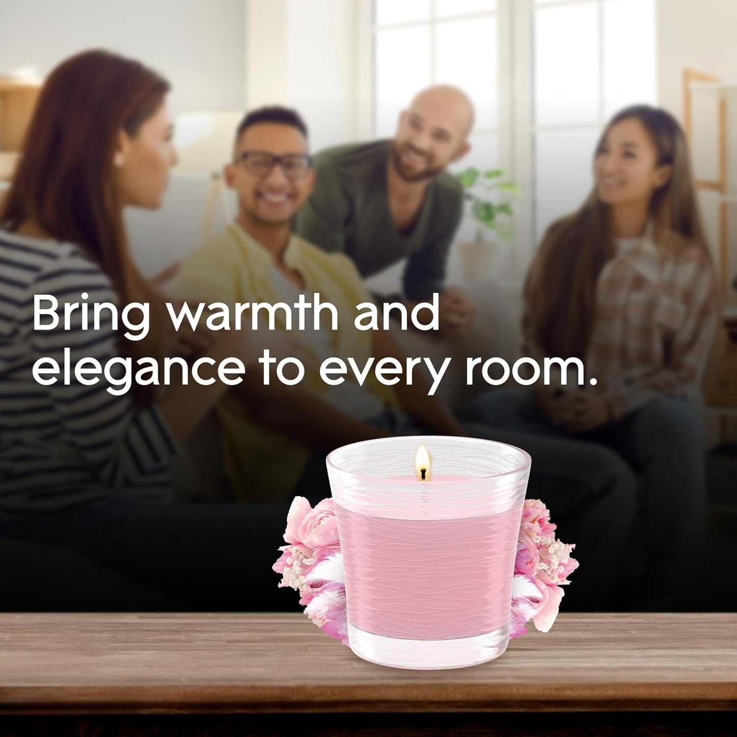 Glade 1-Wick Scented Candle Jar, Clean Linen, Air Freshener Infused with Essential Oils, 4.08 Oz, 2 Count