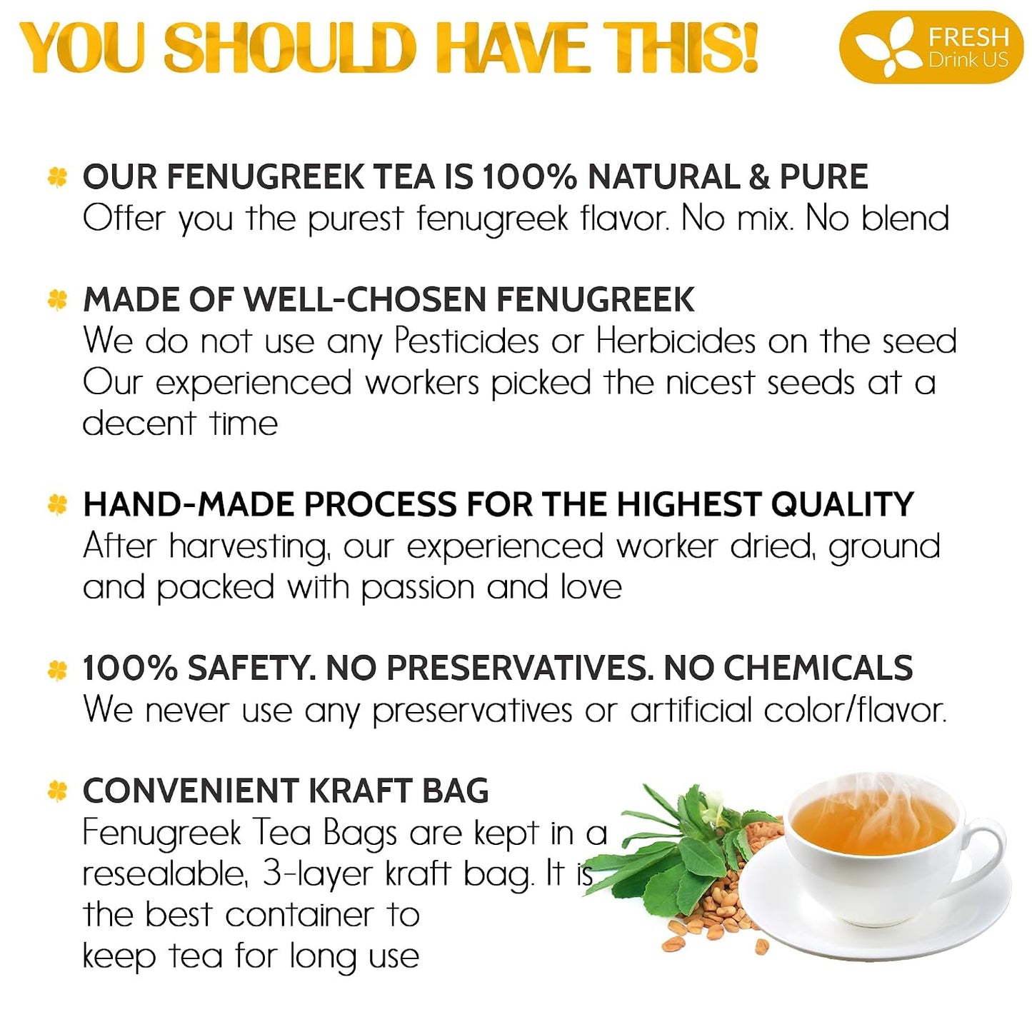 FreshDrinkUS, Premium 150 Lemon Ginger Tea Bags, 100% Natural Ingredients, Hand-made Blend of Lemon and Ginger, Eco-conscious Tea Bags. No Sugar, No Caffeine, Vegan. - Colors A