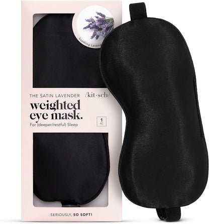 Kitsch Contour Pillow Eye Mask – Softer Than Silk Eye Masks for Sleep, Blindfold Sleep Masks for Women & Men, No Eye Pressure, Lightweight, Eye Care, Travel Essentials - Charcoal