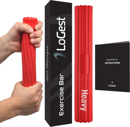 Logest Twist Hand Exerciser Bars for Physical Therapy - Relieves Tendonitis Pain & Improve Grip Strength - Tennis Elbow, Golfer's Elbow, Tendonitis, Wrist, Forearms Pain Relief Hand Therapy Bar