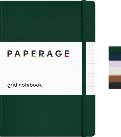 PAPERAGE Lined Journal Notebook, Hardcover Journal for Women & Men, 160 Pages, (5.6 in x 8 in), College Ruled Journaling Notebook for Work, School Supplies & Note Taking, (Black)