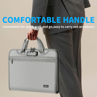 Important Document Organizer with Lock, Fireproof Accordion File Organizer