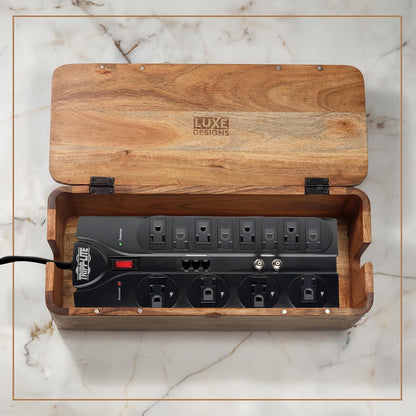 Cable Management Box, Power Strip & Extension Cord Hider, Desk Organizer