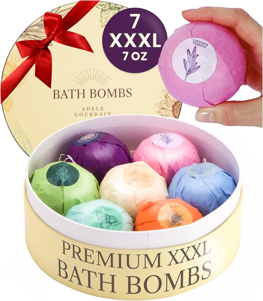 XXXL Bath Bombs for Women, 7pc, Birthday Gifts for Women by AdeleGourdain