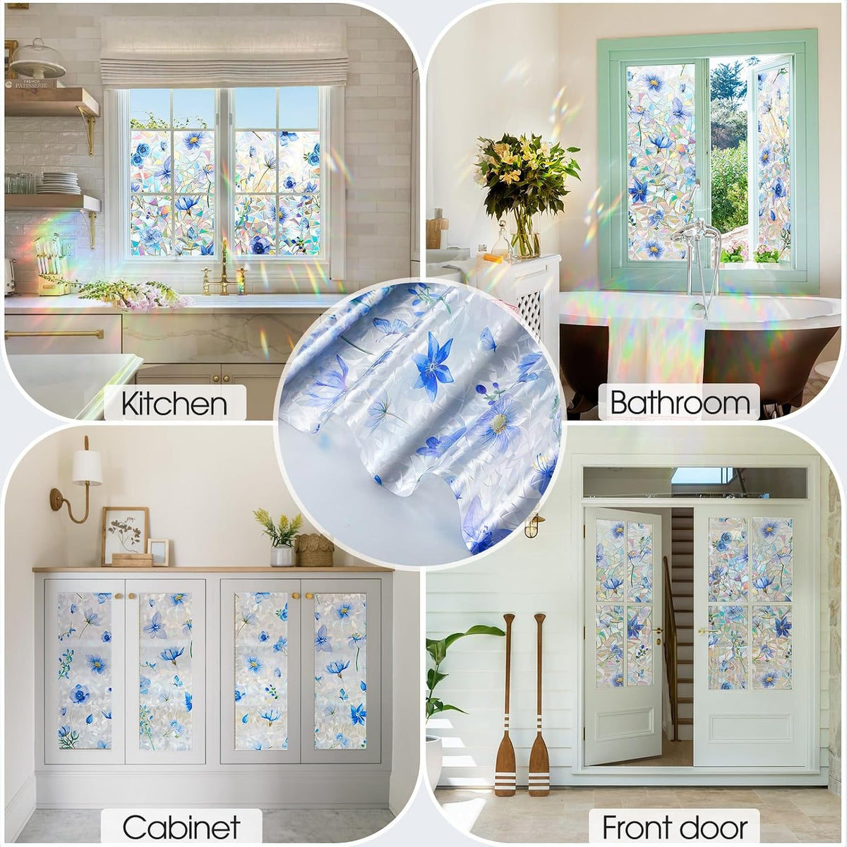 Coavas Blackout Window Privacy Film, Geometric Pattern, 11.8" x 78.7"